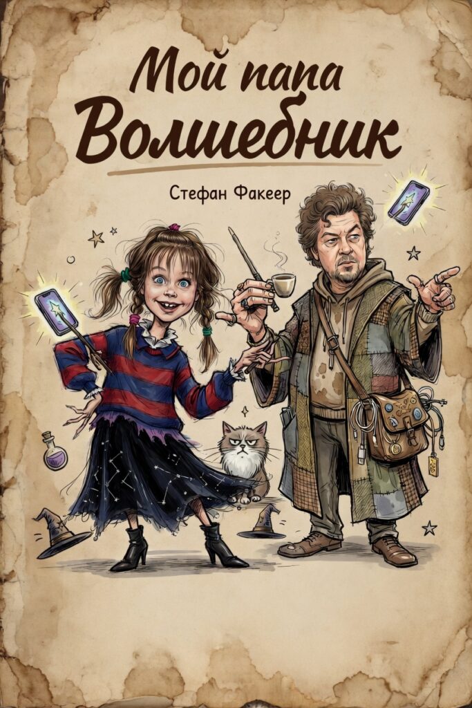 Обложка комикса "Мой папа Волшебник"